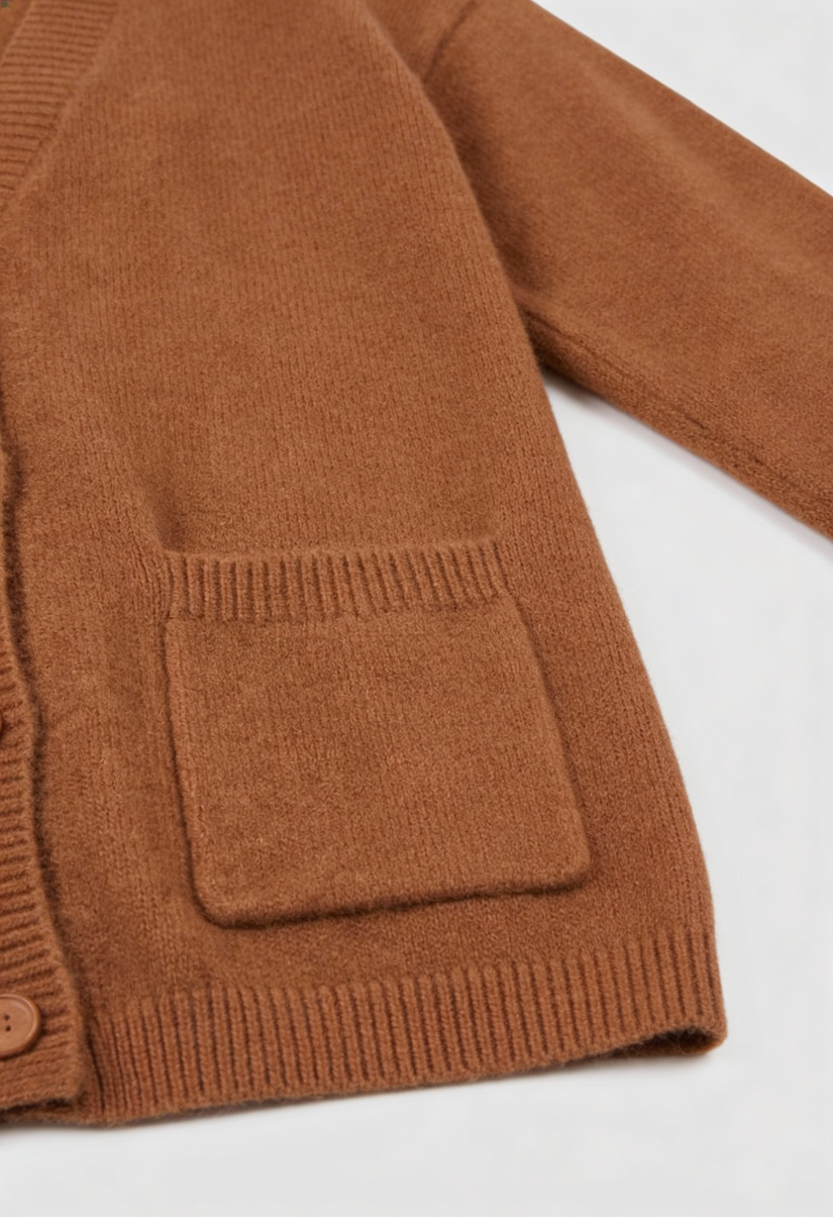 Serena | Cozy Brown Knit Cardigan with Relaxed Fit - Lumina