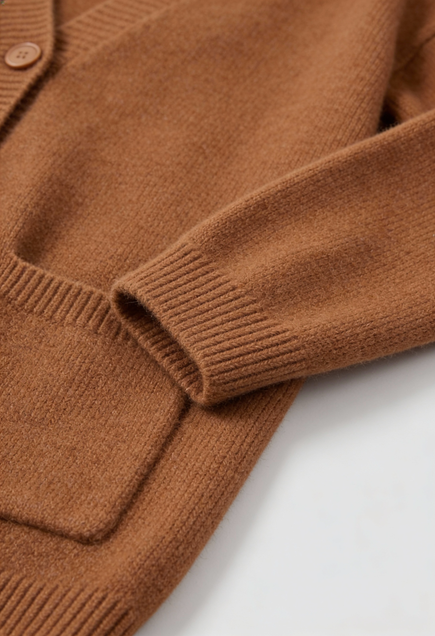 Serena | Cozy Brown Knit Cardigan with Relaxed Fit - Lumina