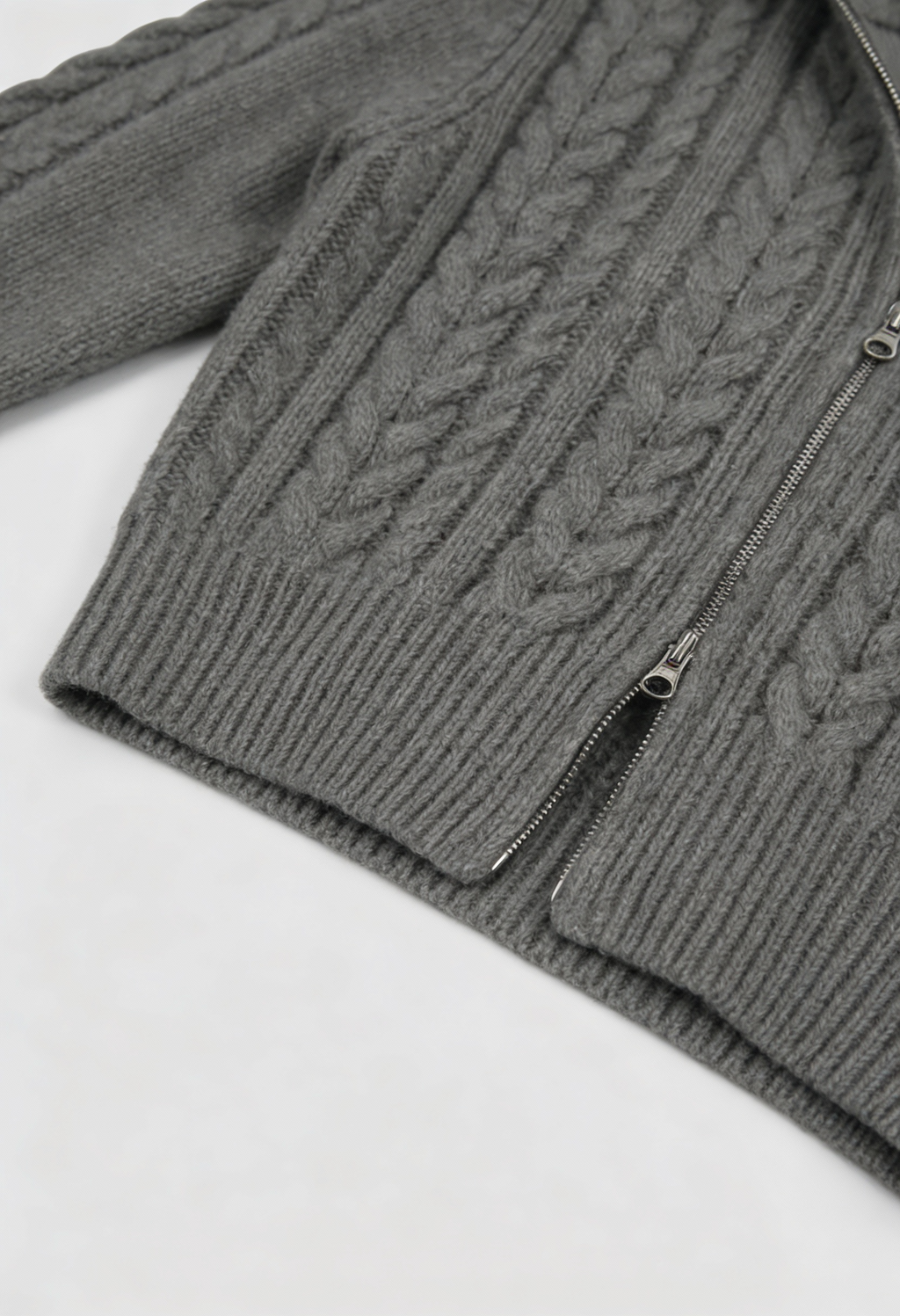 Serena | Cozy Dark Gray Long Cardigan Sweater with Relaxed Fit - Lumina