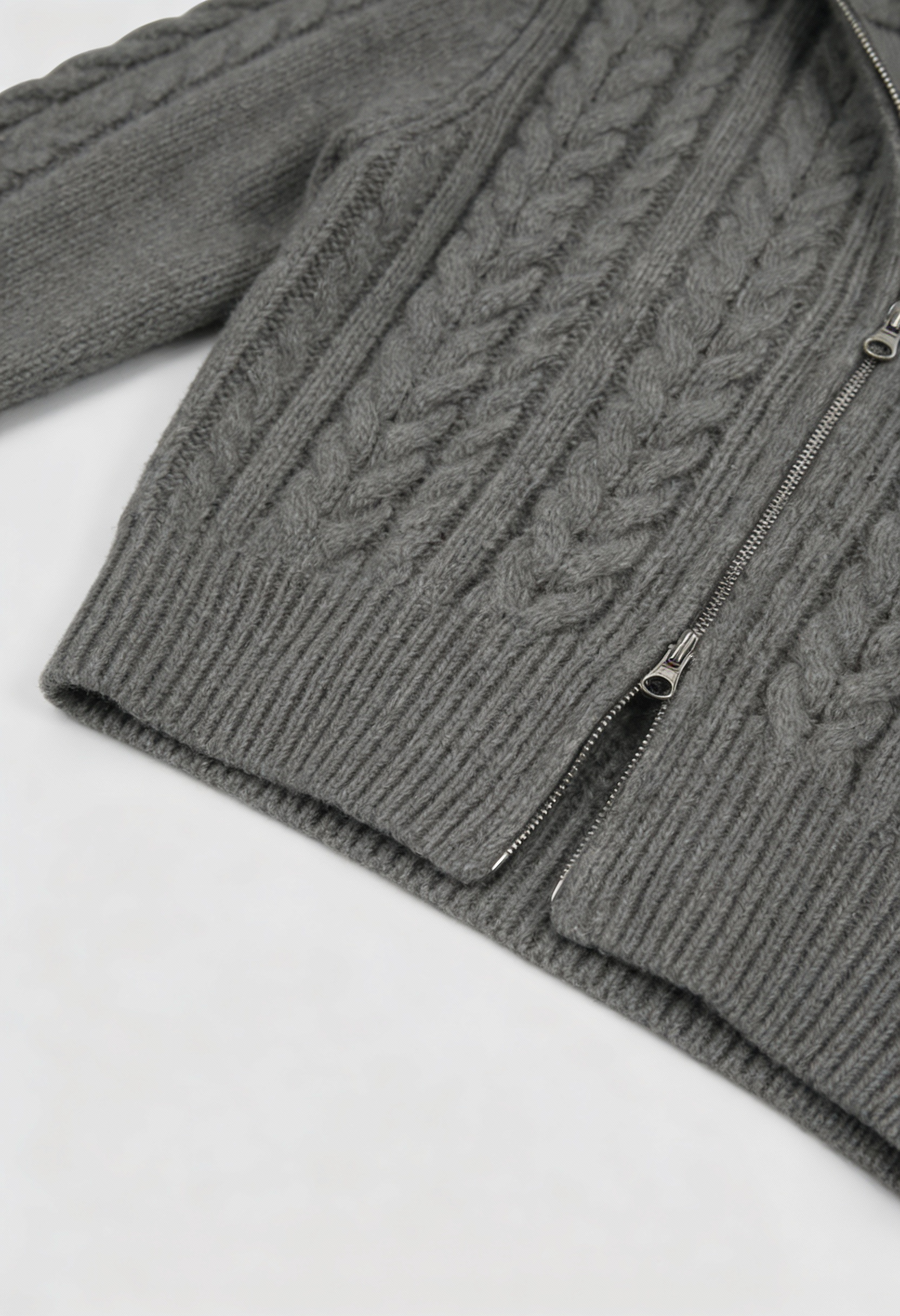 Serena | Cozy Dark Gray Long Cardigan Sweater with Relaxed Fit - Lumina