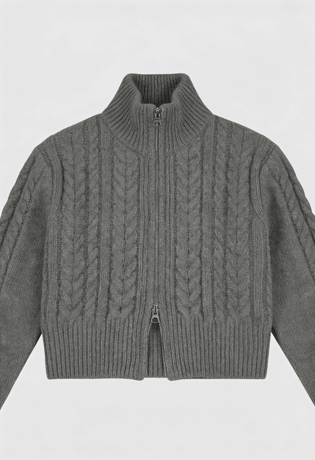 Serena | Cozy Dark Gray Long Cardigan Sweater with Relaxed Fit - Lumina