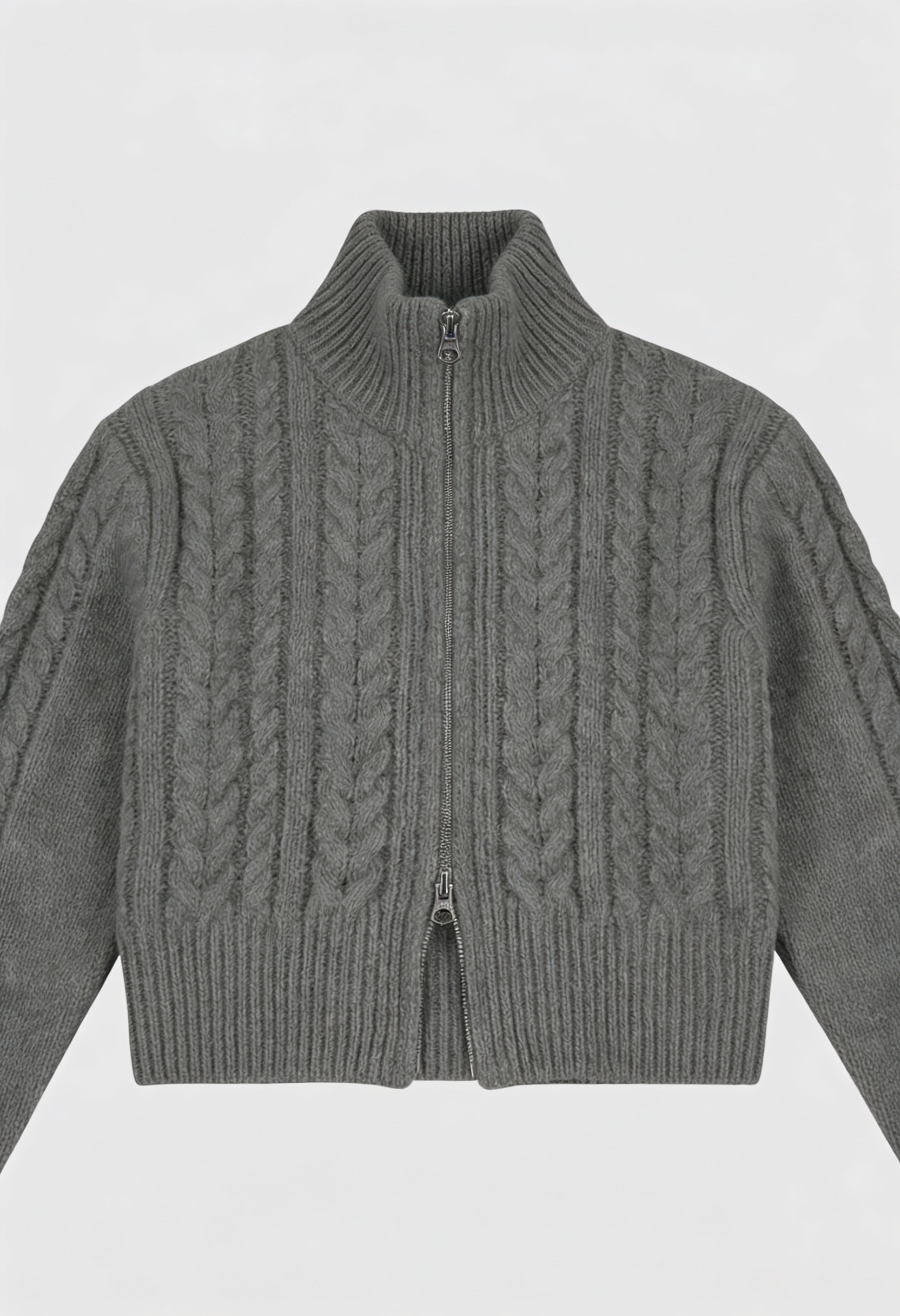Serena | Cozy Dark Gray Long Cardigan Sweater with Relaxed Fit - Lumina
