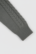 Serena | Cozy Dark Gray Long Cardigan Sweater with Relaxed Fit - Lumina