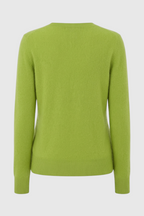 Serena | Cozy Light Green V-Neck Women's Sweater with Flattering Fit - Lumina