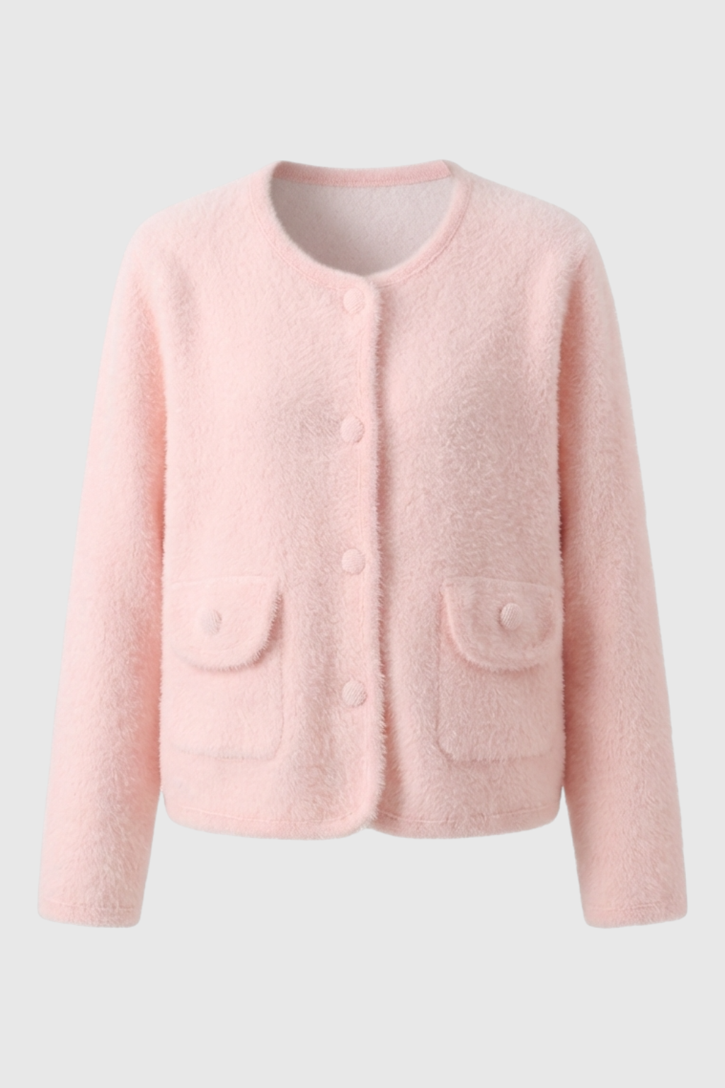 Serena | Cozy Pink Long Cardigan Sweater with Open Front - Lumina