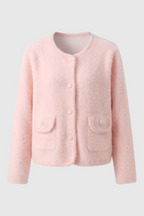 Serena | Cozy Pink Long Cardigan Sweater with Open Front - Lumina
