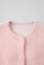 Serena | Cozy Pink Long Cardigan Sweater with Open Front - Lumina