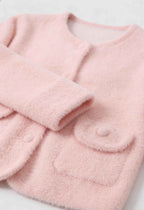 Serena | Cozy Pink Long Cardigan Sweater with Open Front - Lumina