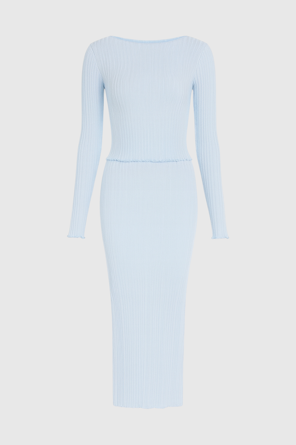 Serena | Elegant Light Blue Maxi Skirt Set with Sophisticated Fit - Lumina