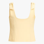 Serena | Playful Yellow Slim Fit Tank Top with Bow Detail - Lumina