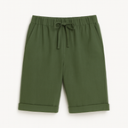 Serena | Relaxed Black Capri Trousers with Drawstring - Lumina