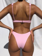 Sultry Deep-V Neck Bikini Set