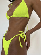 Candy-Colored Shiny Bikini Set – Bright, Playful Two-Piece Swimwear