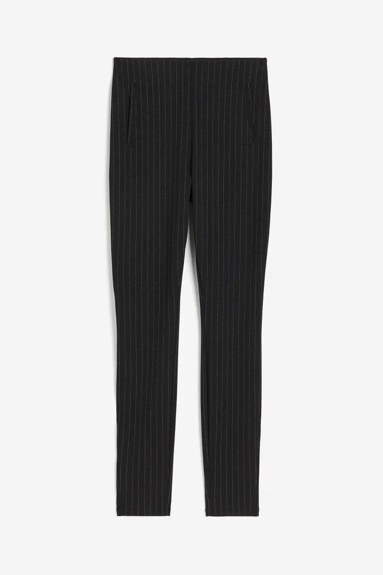 Sofia | Elegant Fitted Black Trousers with Stretch Fabric - Lumina