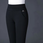 Sofia | Elegant Fitted Black Trousers with Stretch Fabric - Lumina