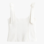 Sophia | Bow-Detail Cami Top with Zipper Closure - Lumina