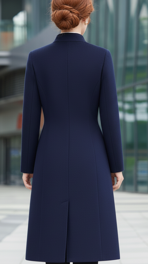 Sophia | Button Maxi Coat - Lumina