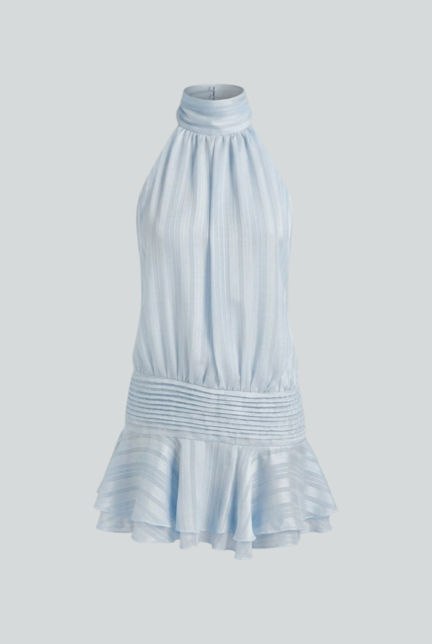Sophia | Chic Blue Mini Dress with Flattering Fit - Lumina