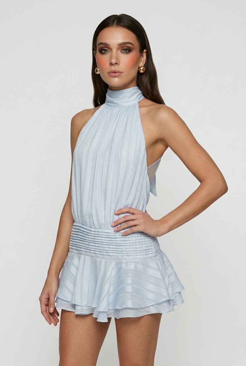 Sophia | Chic Blue Mini Dress with Flattering Fit - Lumina