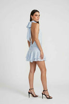 Sophia | Chic Blue Mini Dress with Flattering Fit - Lumina