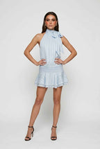 Sophia | Chic Blue Mini Dress with Flattering Fit - Lumina