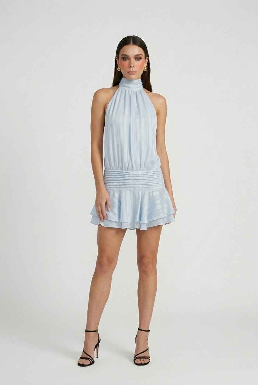 Sophia | Chic Blue Mini Dress with Flattering Fit - Lumina