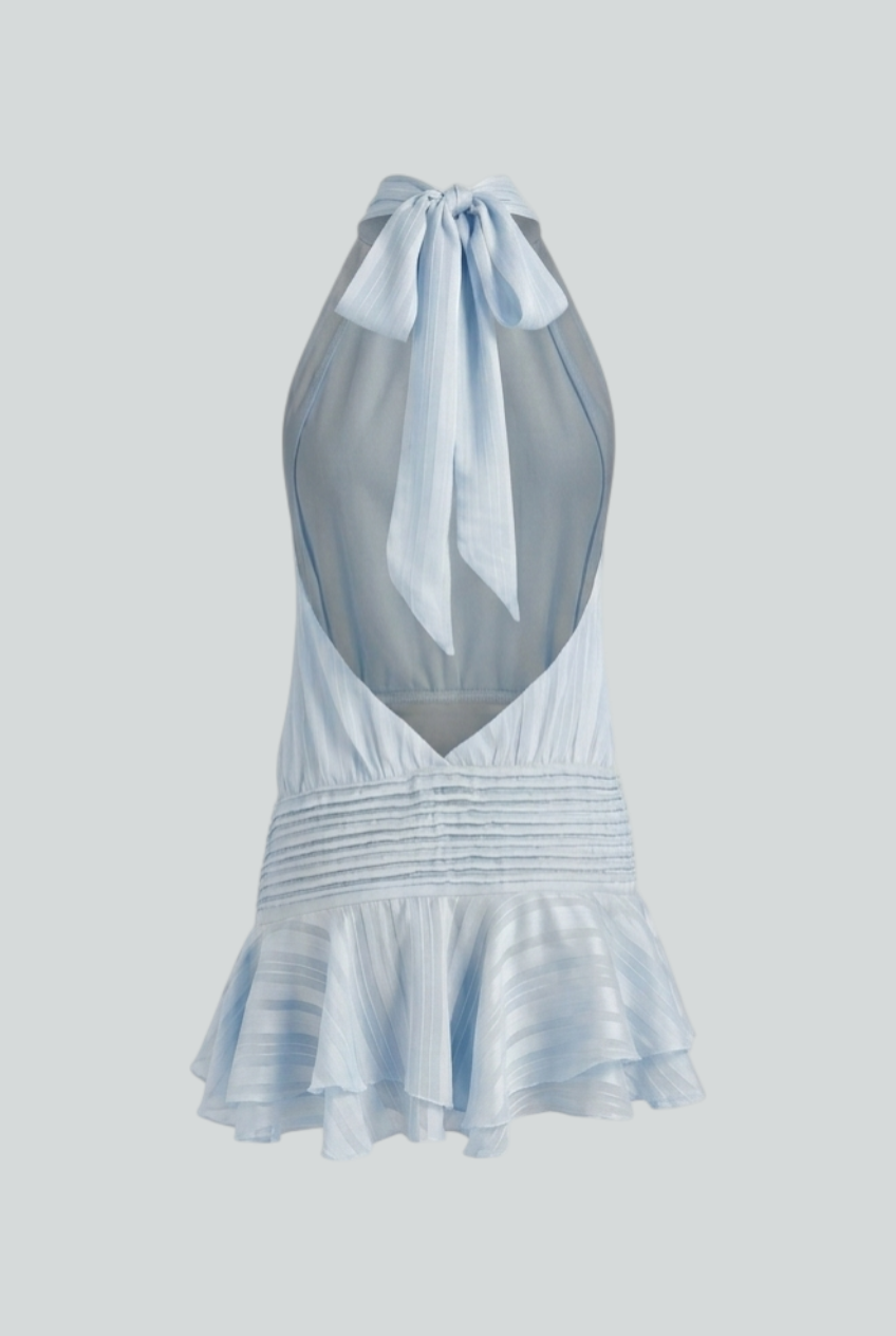 Sophia | Chic Blue Mini Dress with Flattering Fit - Lumina