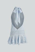 Sophia | Chic Blue Mini Dress with Flattering Fit - Lumina