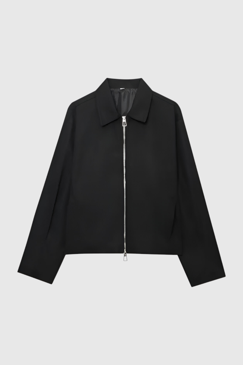 Sophia | Chic Light Blue Casual Bomber Jacket with Zipper Closure - Lumina