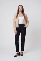 Sophia | Cozy Beige Knit Cardigan with Relaxed Fit - Lumina