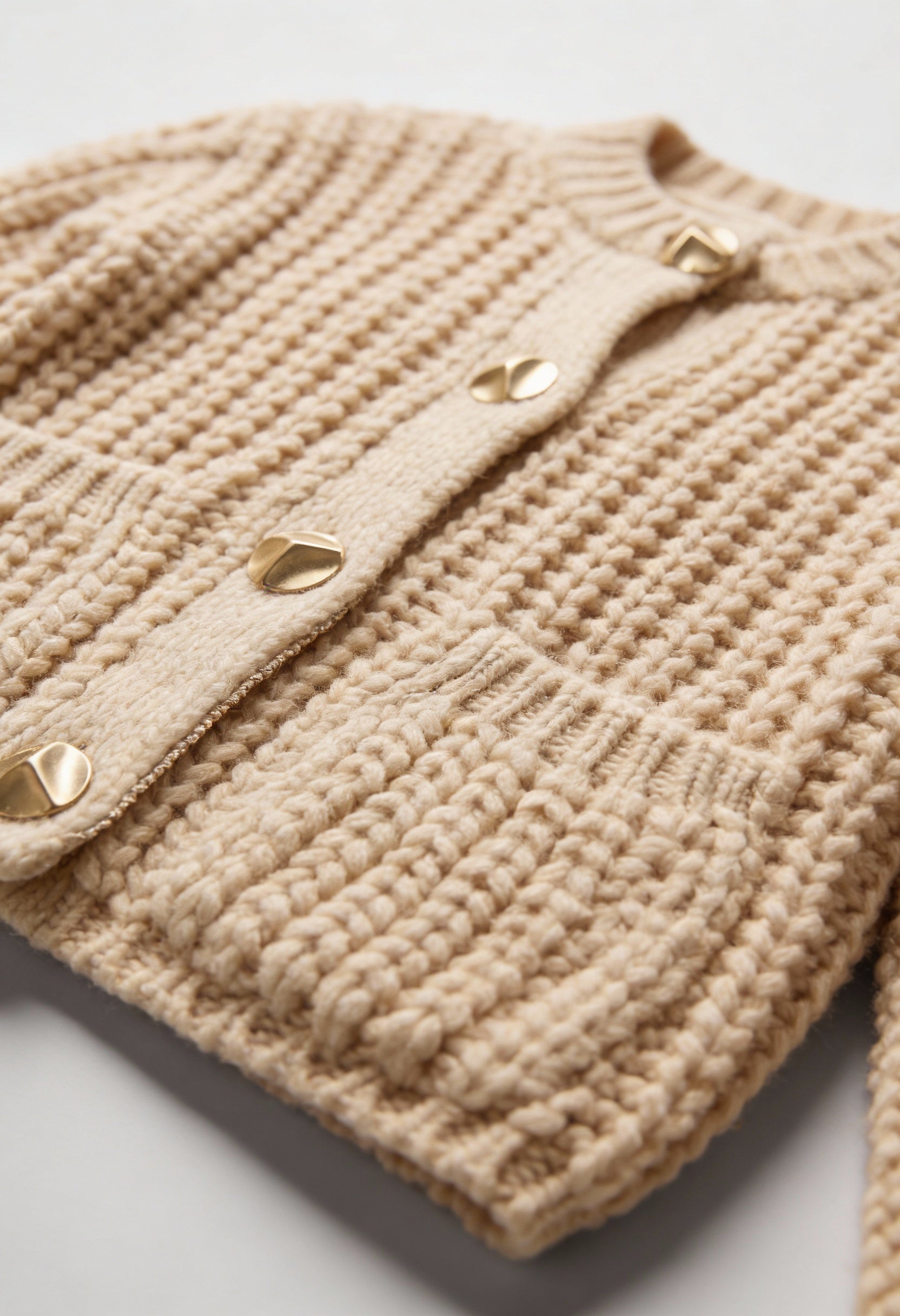 Sophia | Cozy Beige Knit Cardigan with Relaxed Fit - Lumina