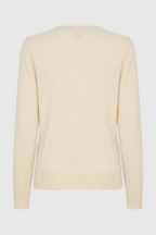 Sophia | Cozy Beige V-Neck Women's Sweater with Flattering Fit - Lumina