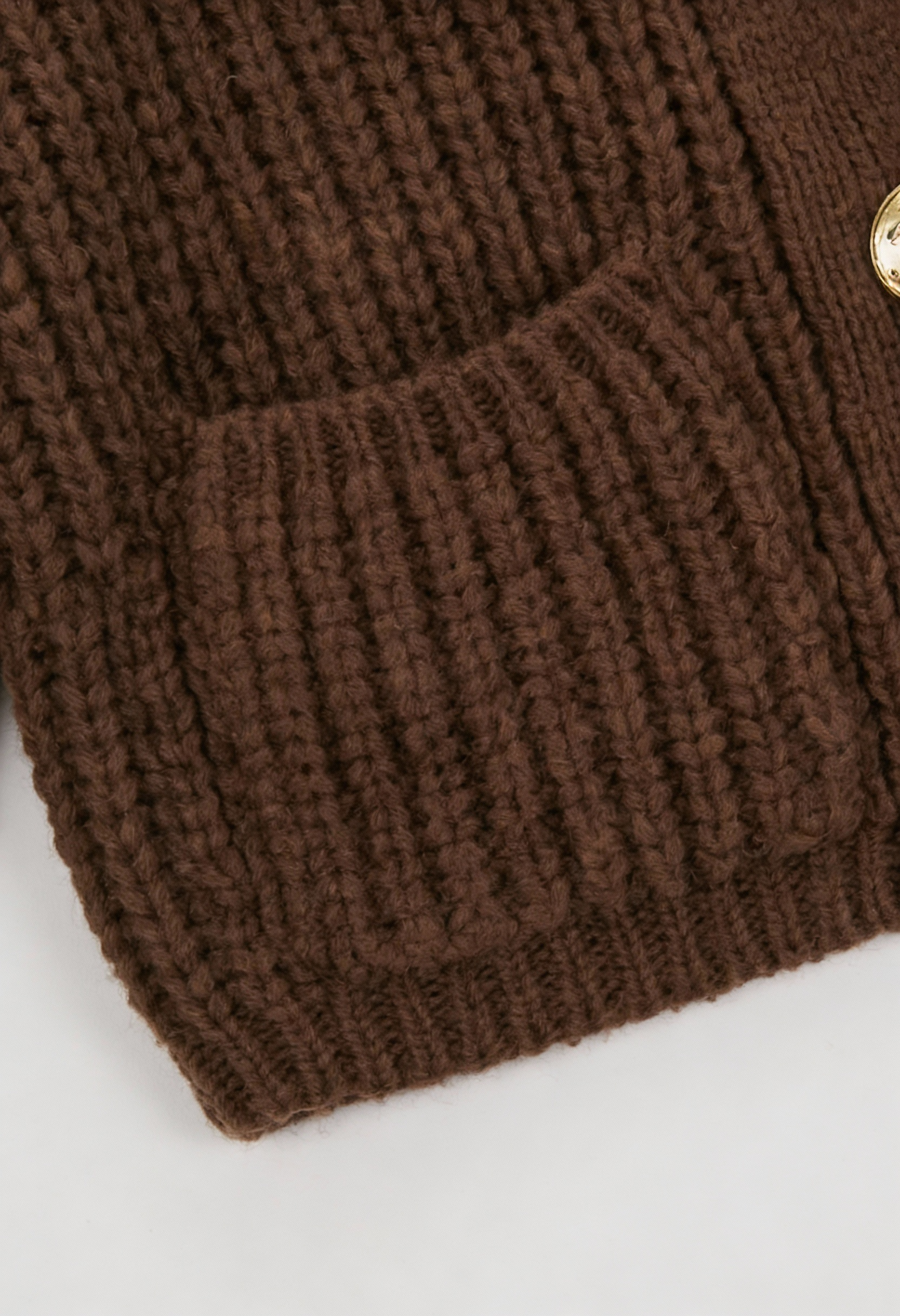 Sophia | Cozy Brown Knit Cardigan with Relaxed Fit - Lumina