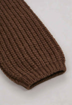 Sophia | Cozy Brown Knit Cardigan with Relaxed Fit - Lumina