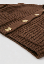 Sophia | Cozy Brown Knit Cardigan with Relaxed Fit - Lumina