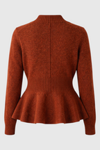 Sophia | Cozy Brown Long Cardigan with Relaxed Fit - Lumina