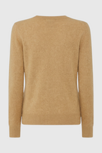 Sophia | Cozy Brown V-Neck Sweater with Flattering Fit - Lumina
