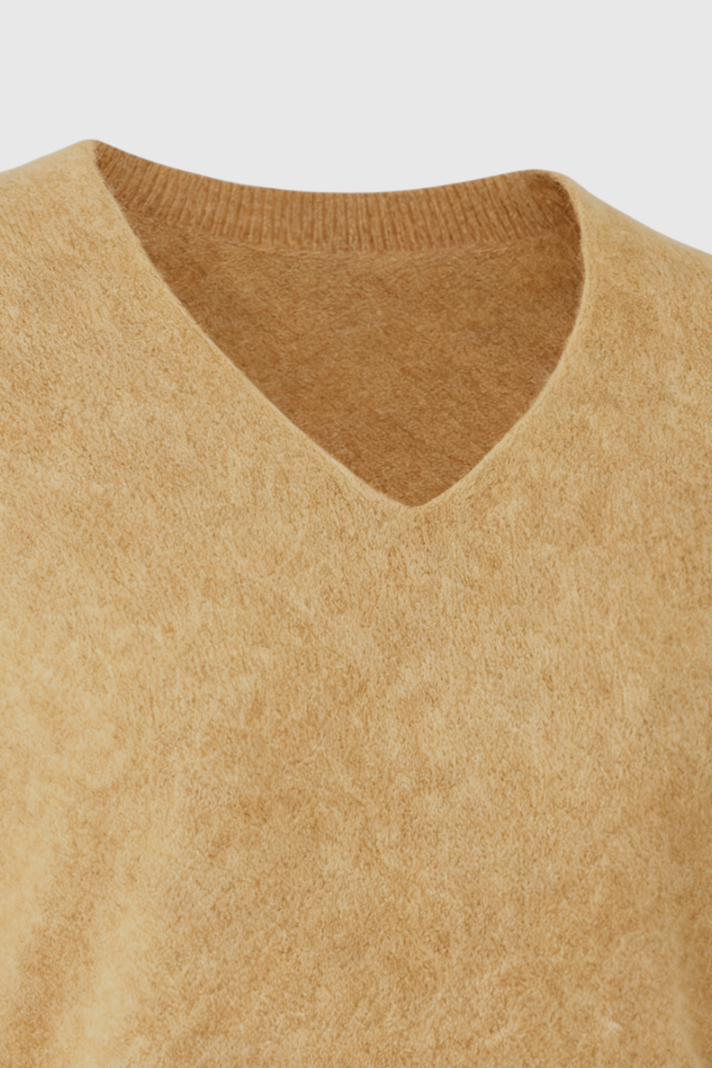 Sophia | Cozy Brown V-Neck Sweater with Flattering Fit - Lumina