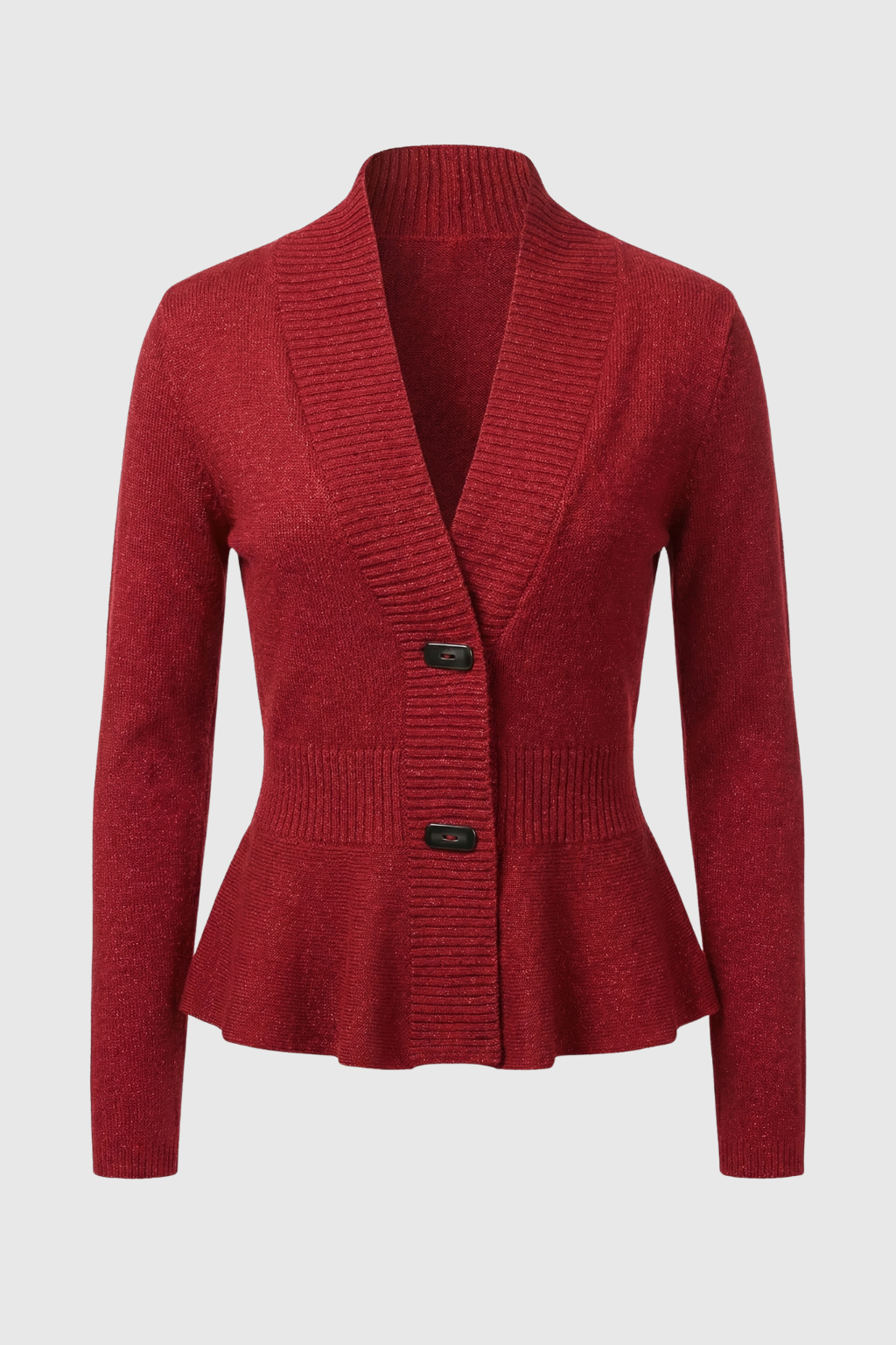 Sophia | Cozy Burgundy Long Cardigan Sweater with Relaxed Fit - Lumina