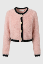 Sophia | Cozy Cropped Cardigan with Ribbed Details - Lumina