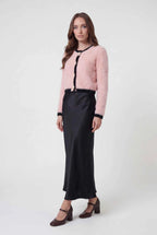 Sophia | Cozy Cropped Cardigan with Ribbed Details - Lumina