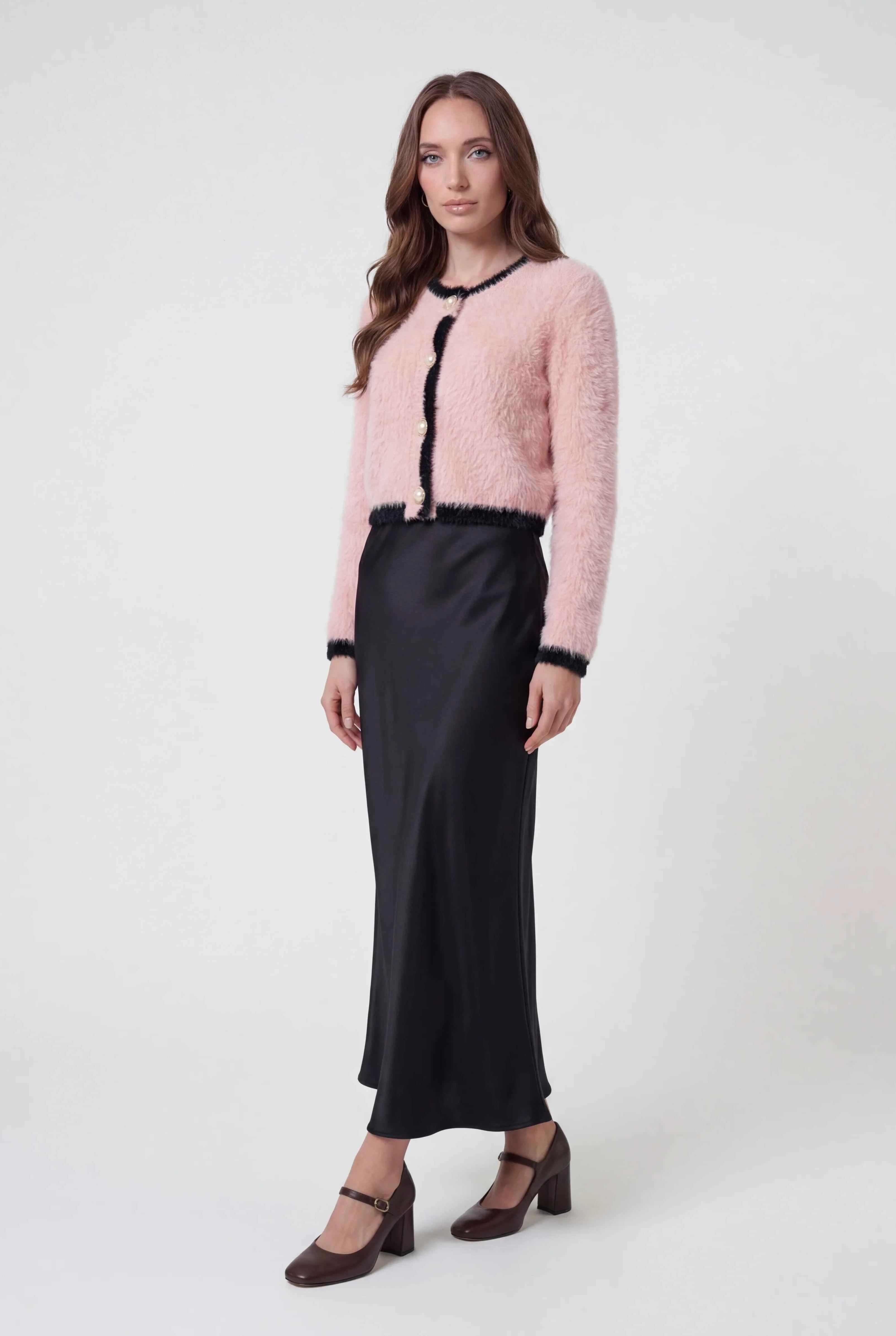 Sophia | Cozy Cropped Cardigan with Ribbed Details - Lumina