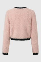 Sophia | Cozy Cropped Cardigan with Ribbed Details - Lumina