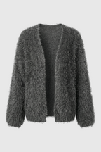 Sophia | Cozy Dark Gray Cardigan with Relaxed Fit - Lumina