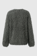 Sophia | Cozy Dark Gray Cardigan with Relaxed Fit - Lumina