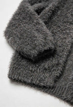 Sophia | Cozy Dark Gray Cardigan with Relaxed Fit - Lumina