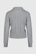 Sophia | Cozy Gray Long Cardigan Sweater with Relaxed Fit - Lumina