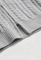 Sophia | Cozy Gray Long Cardigan Sweater with Relaxed Fit - Lumina