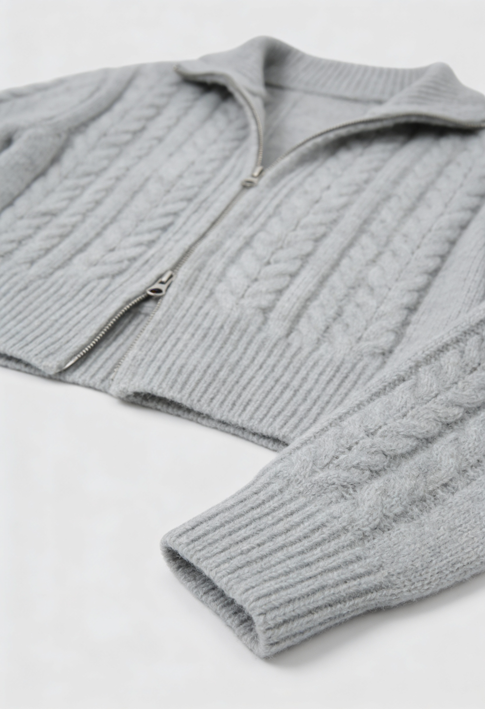 Sophia | Cozy Gray Long Cardigan Sweater with Relaxed Fit - Lumina