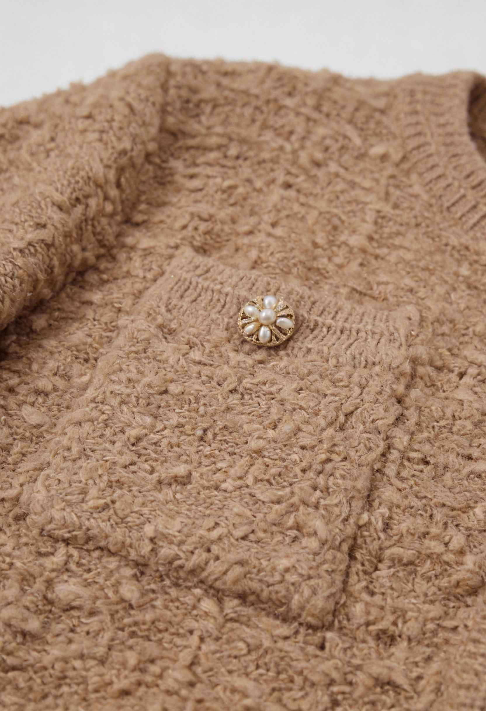 Sophia | Cozy Khaki Knit Cardigan with Open Front - Lumina